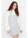 Trendyol Blue Tweed Gilet Dress