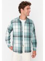 Trendyol Mint Regular Fit Plaid Shirt