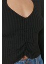 Trendyol Black Crop Cut Out Detailed Knitwear Sweater