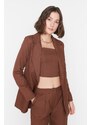 Trendyol Brown Woven Lined Blazer Jacket