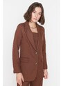 Trendyol Brown Woven Lined Blazer Jacket