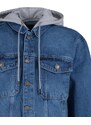 Trendyol Indigo Regular Fit Knitted Hooded Denim Jacket