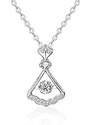 Royal Fashion stříbrný náhrdelník HA-XMZ007-SILVER-MOISSANITE-ZIRCON