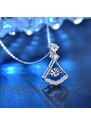 Royal Fashion stříbrný náhrdelník HA-XMZ007-SILVER-MOISSANITE-ZIRCON