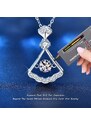 Royal Fashion stříbrný náhrdelník HA-XMZ007-SILVER-MOISSANITE-ZIRCON