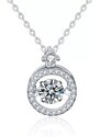 Royal Fashion stříbrný náhrdelník HA-XMZ011-SILVER-MOISSANITE-ZIRCON