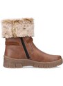 Módní kotníková obuv s kožíškem Remonte D0E70-22 hnědá