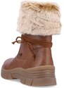 Módní kotníková obuv s kožíškem Remonte D0E70-22 hnědá