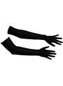 Dlouhé saténové rukavice Cottelli, černé