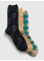 GAP Vysoké vzorované ponožky, 3 páry - Dámské
