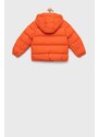 Dětská oboustranná péřová bunda Tommy Hilfiger oranžová barva