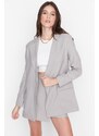 Trendyol Gray Regular Lined Buttoned Woven Blazer Jacket