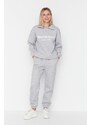 Trendyol Gray Loose Jogger Fleece Inside Knitted Sweatpants