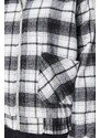 Trendyol Black Plaid Bomber Cachet Coat