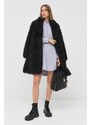 Bavlněné šaty Karl Lagerfeld tmavomodrá barva, mini