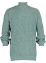 Trendyol Mint Oversize Wide Fit Turtleneck Basic Sweater