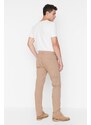 Trendyol Camel Men's Regular Fit Cutout Trousers with Pockets at the Back