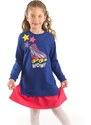 mshb&g Wow Skate Girl Navy Blue Pink Dress