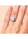Royal Exklusive Royal Fashion stříbrný prsten GU-DR23090R-SILVER-MOONSTONE