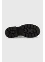 Boty s gumou Guess Charlotte dámské, černá barva, na plochém podpatku