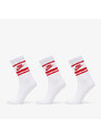 Pánské ponožky Nike Sportwear Everyday Essential Crew 3-Pack Socks White/ University Red