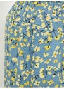 Žluto-modrá květovaná těhotenská sukně Mama.licious Fransisca - Dámské