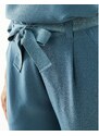 Blancheporte Kalhoty ze vzdušného krepu se třpytivým páskem, jednobarevné nebo s potiskem tyrkysová 44