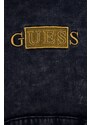 Dětská bavlněná mikina Guess tmavomodrá barva, vzorovaná