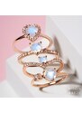 Royal Exklusive Royal Fashion prsten 14k zlato Vermeil GU-DR20232R-ROSEGOLD-MOONSTONE-TOPAZ