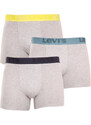 3PACK pánské boxerky Levis šedé (905045001 015)