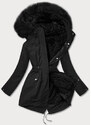 MHM Teplá černá dámská zimní bunda (W629BIG)