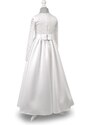 Dívčí šaty bílé s tylem Anna BZ - 027