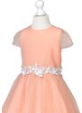 Dívčí luxusní šaty Klára meruňkové s tylem MK18