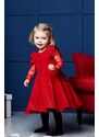 Dívčí šaty červené Ruby