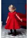 Dívčí šaty červené Ruby
