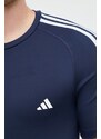 Tréninkové tričko adidas Performance Techfit 3-stripes tmavomodrá barva, s potiskem