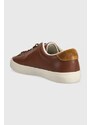Kožené sneakers boty Polo Ralph Lauren Longwood hnědá barva