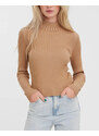 VERO MODA VMWILLOW LS HIGH-NECK RIB CROP BLOUSE GA