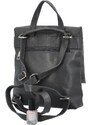 Dámský kožený batůžek kabelka tmavě šedý - ItalY Francesco Small šedá