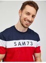 SAM73 Modro-červené pánské tričko SAM 73 Kavix - Pánské