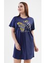Vienetta Dámská noční košile s krátkým rukávem Melanie - tmavě modrá
