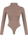 Trendyol Mink Gathered Detailed High Neck Snaps Knitted Body