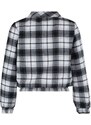 Trendyol Black Plaid Bomber Cachet Coat