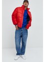 Bunda Tommy Jeans pánská, červená barva, zimní