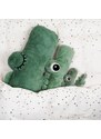 Béžové dětské bavlněné povlečení Done by Deer Croco baby, 70 x 100 cm