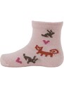 Bengt & Lotta Švédsko Dětské merino ponožky Rabbit pink