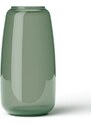 Lingby Porcelaen Dánsko Skleněná foukaná váza Lingby 1303 green H22