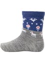 Bengt & Lotta Švédsko Dětské merino ponožky Nature grey blue
