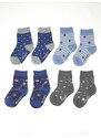 Thought Fashion UK Dětské bambusové ponožky Twinkle blue 4-set