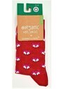 VNS Organic socks Dětské ponožky VNS Organic kids Fox red